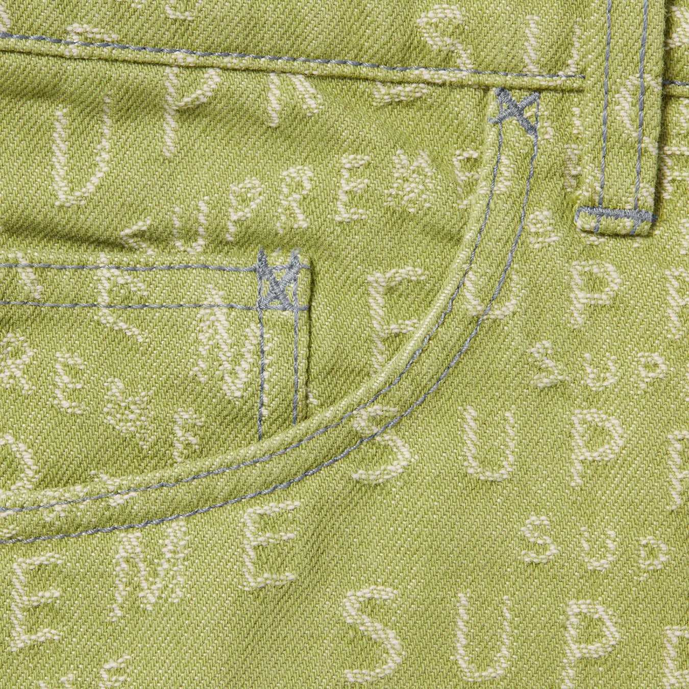 Warp Jacquard Logos Denim Painter Short view 3